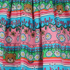 Girls Pink & Blue Floral Stripe Skirt, 1, hi-res