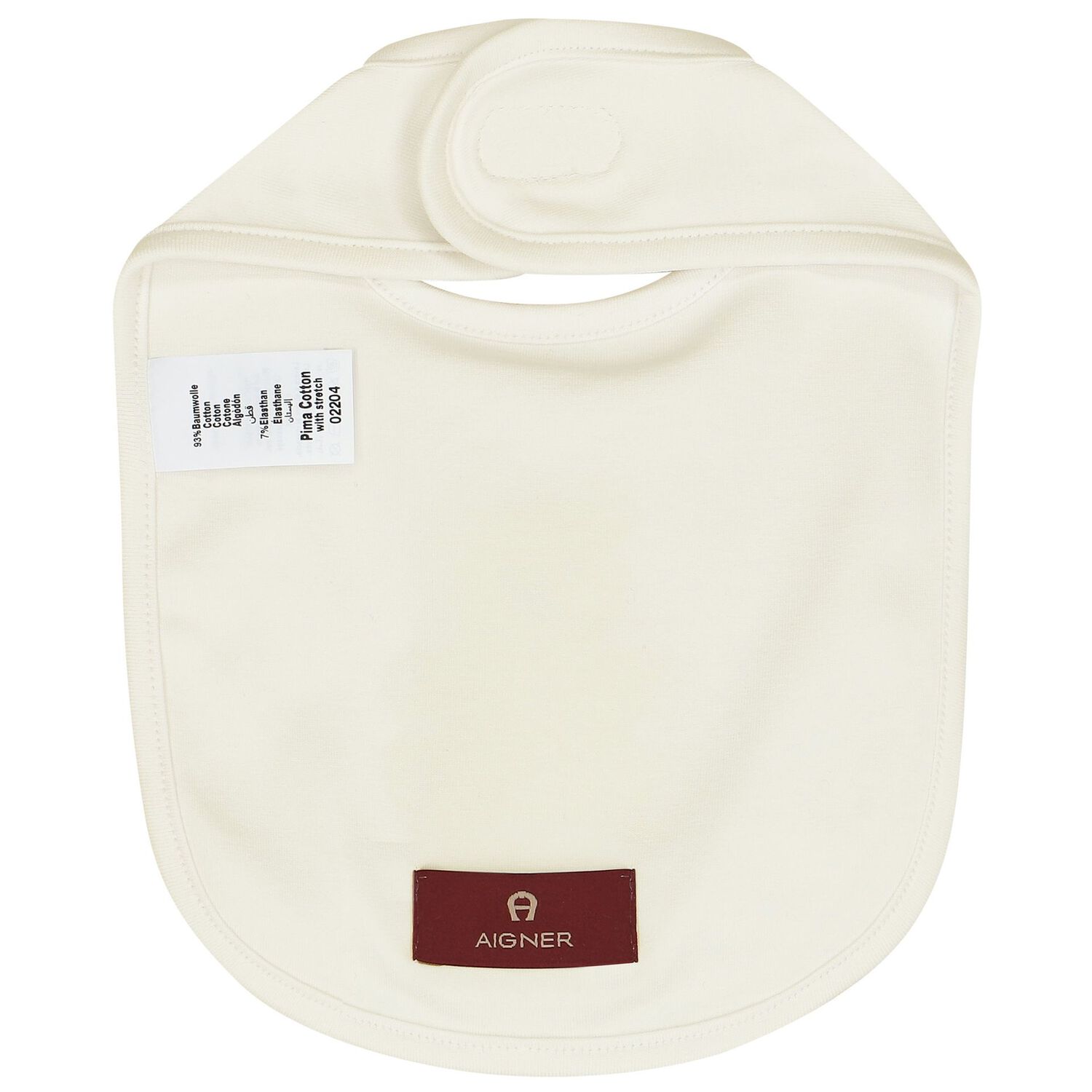 Ivory & Gold Logo Baby Bib, 1, hi-res image number null