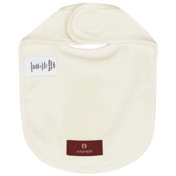 Ivory & Gold Logo Baby Bib