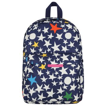 Navy Blue & White Star Backpack