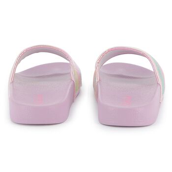 Girls Pink Sequins Sliders