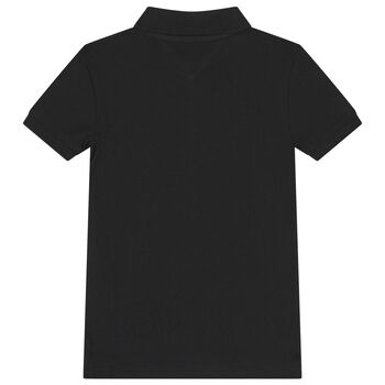 Boys Black Logo Polo Shirt