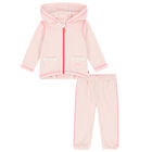 Younger Girls Pink Logo Tracksuit, 1, hi-res