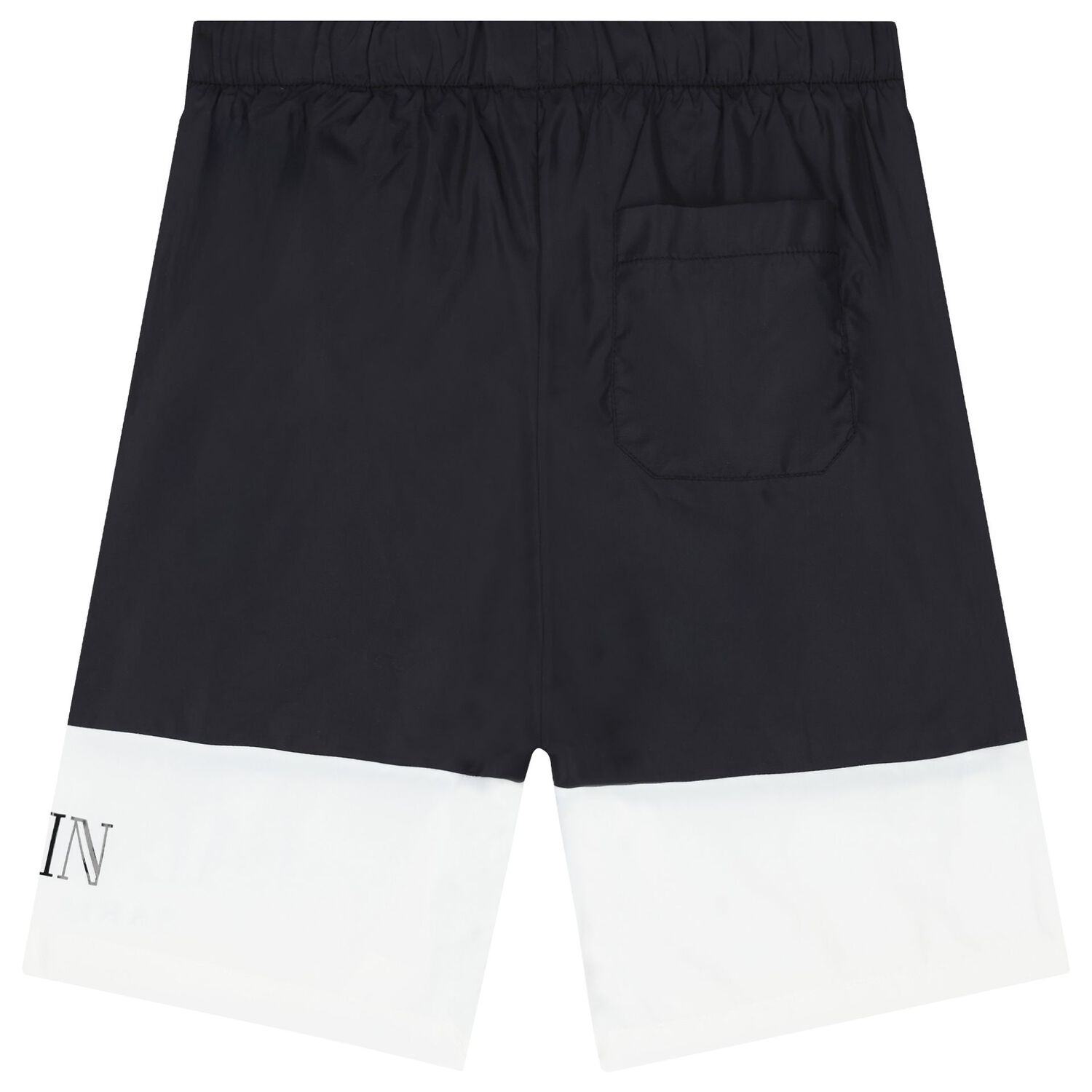 Boys Black & White Logo Swim Shorts, 1, hi-res image number null