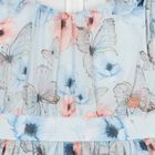 Baby Girls Blue Floral & Butterfly Dress Set, 1, hi-res