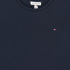 Girls Navy Blue Logo Pleated Dress, 1, hi-res