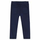 Navy Blue Logo Trousers, 1, hi-res