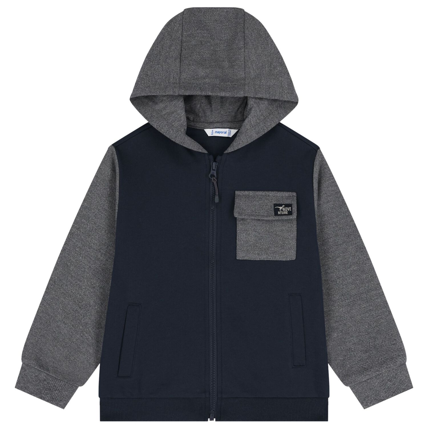 Boys Navy Blue & Grey Tracksuit Set ( 3 Piece ), 3, hi-res