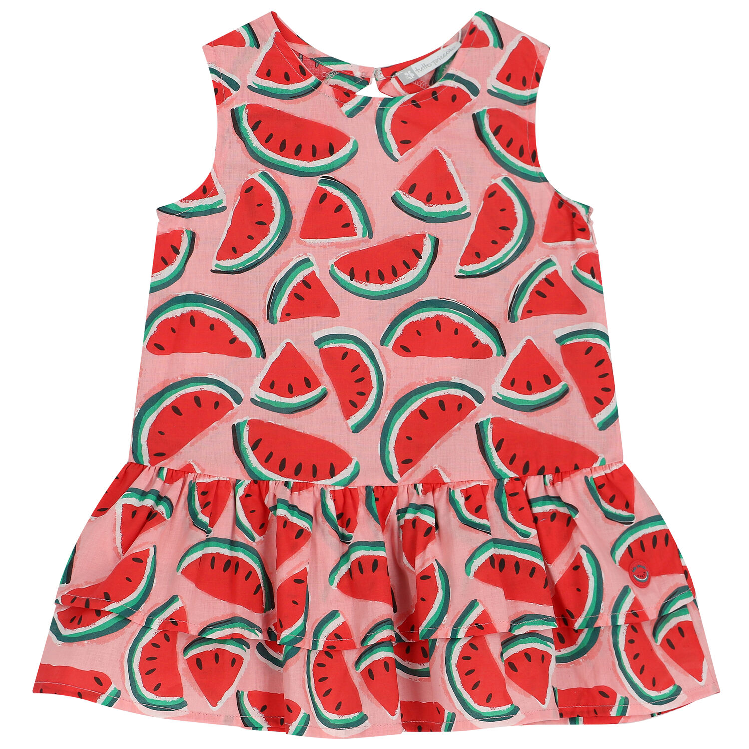 Girls Pink Watermelon Dress, 1, hi-res
