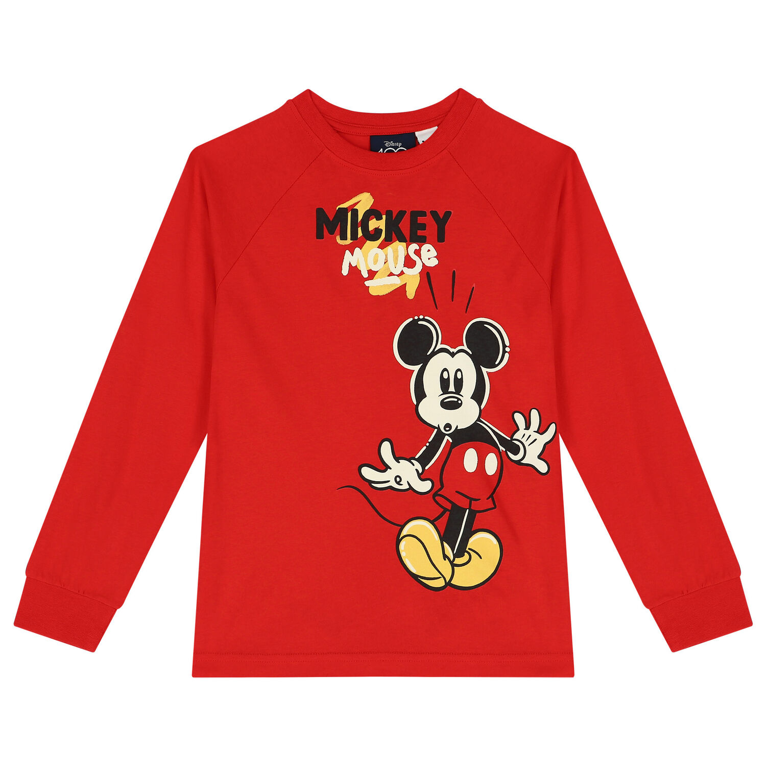 Red Mickey Mouse Long Sleeve Top, 1, hi-res
