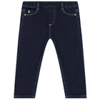 Younger Boys Blue Denim Trousers, 1, hi-res