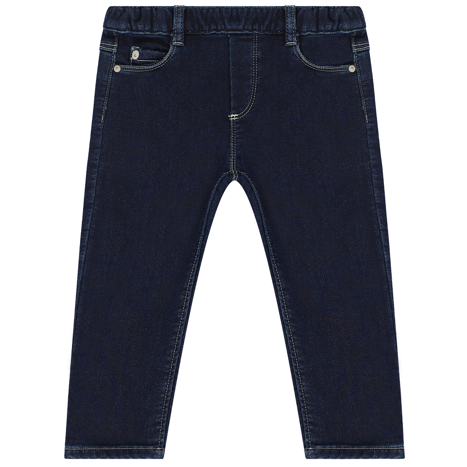 Younger Boys Blue Denim Trousers, 1, hi-res