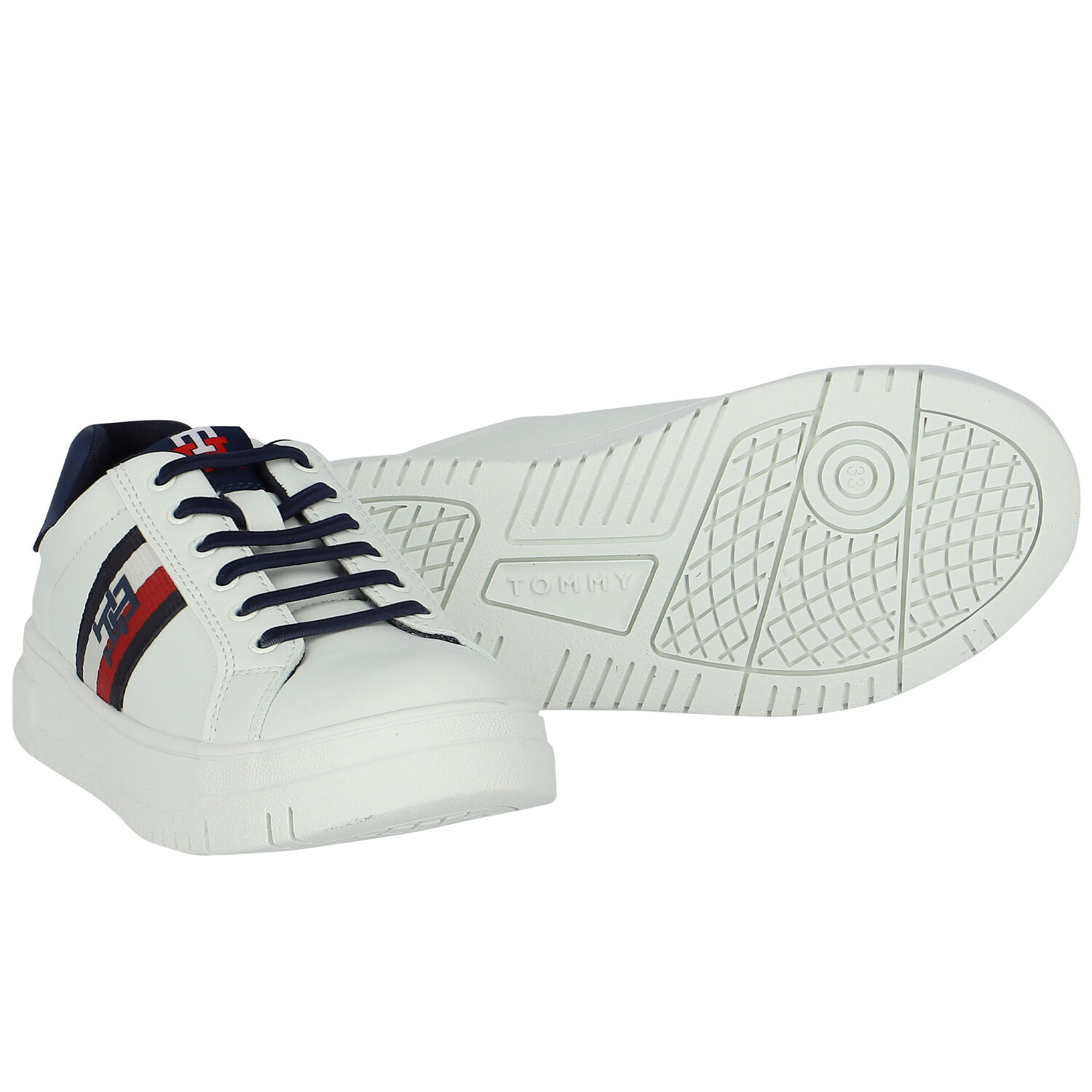 White Logo Trainers, 1, hi-res