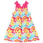 Girls Pink & Yellow Floral Dress, 1, hi-res