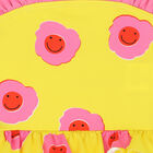 Younger Girls Yellow & Pink Flower Swimsuit, 1, hi-res