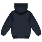 Boys Navy Blue Reversible Puffer Jacket, 1, hi-res