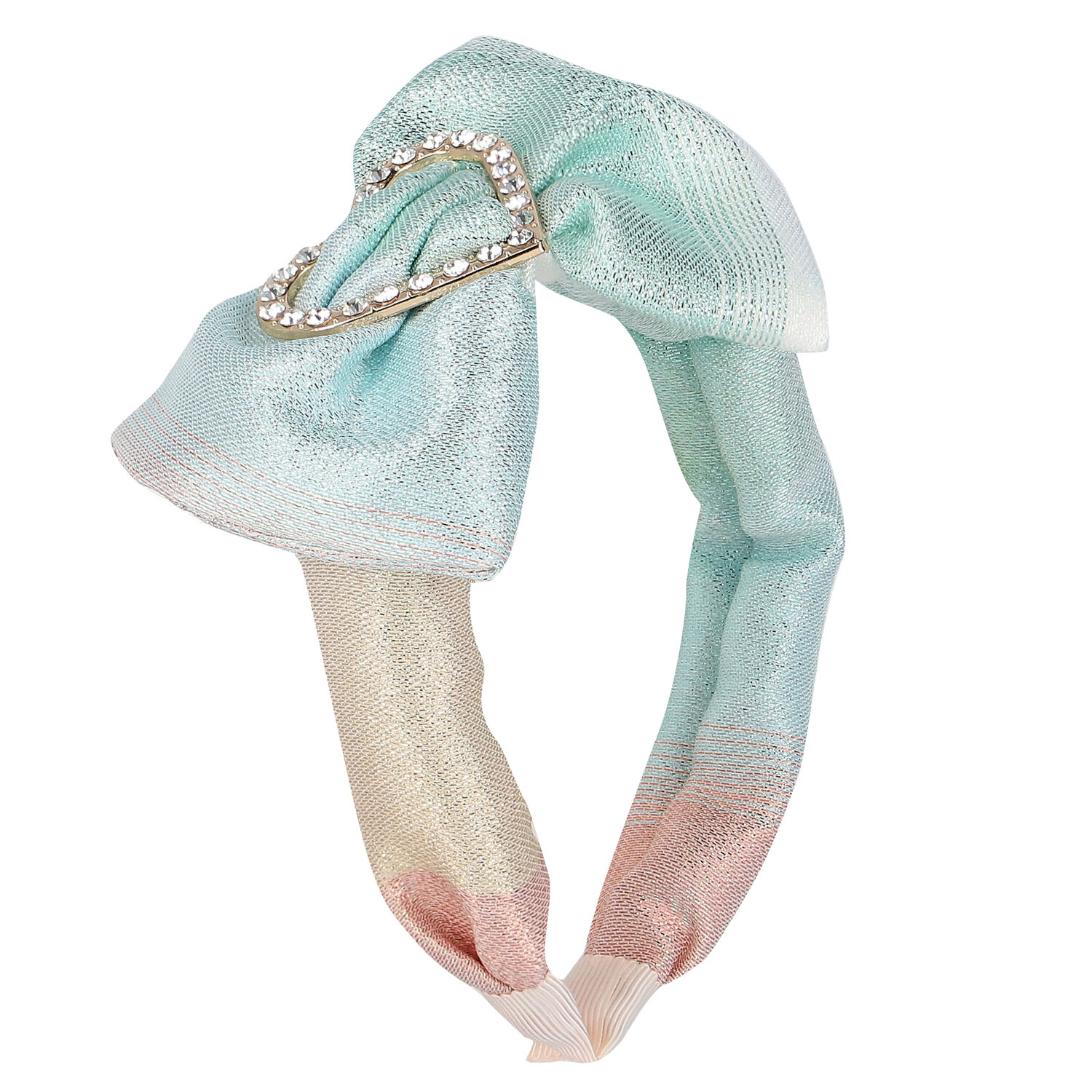 Girls Glitter Striped Headband, 1, hi-res