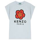 Girls Blue Boke Flower Dress, 1, hi-res