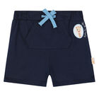 Baby Boys Navy Logo Shorts, 1, hi-res