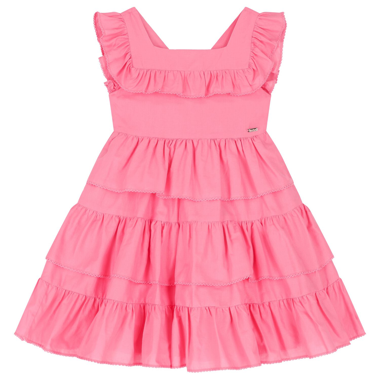 Girls Pink Tiered Dress, 1, hi-res image number null