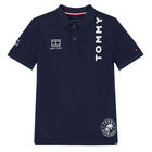 Boys Navy Logo Polo Shirt, 1, hi-res