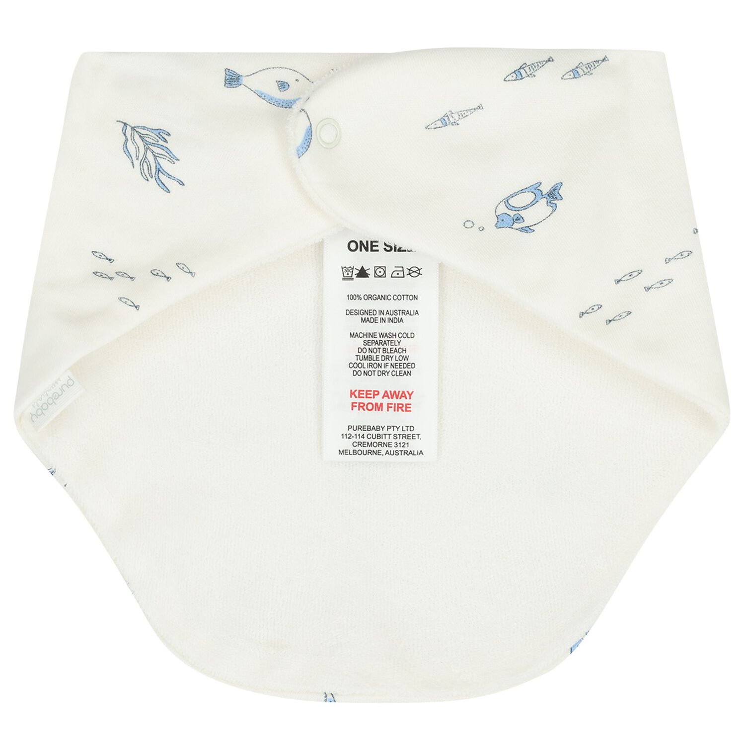 Baby Boys White & Blue Marine Animals Bibs ( 2-Pack ), 3, hi-res image number null