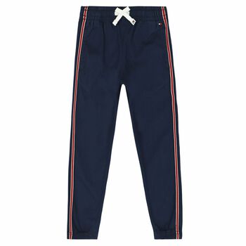 Boys Navy Cotton Trousers
