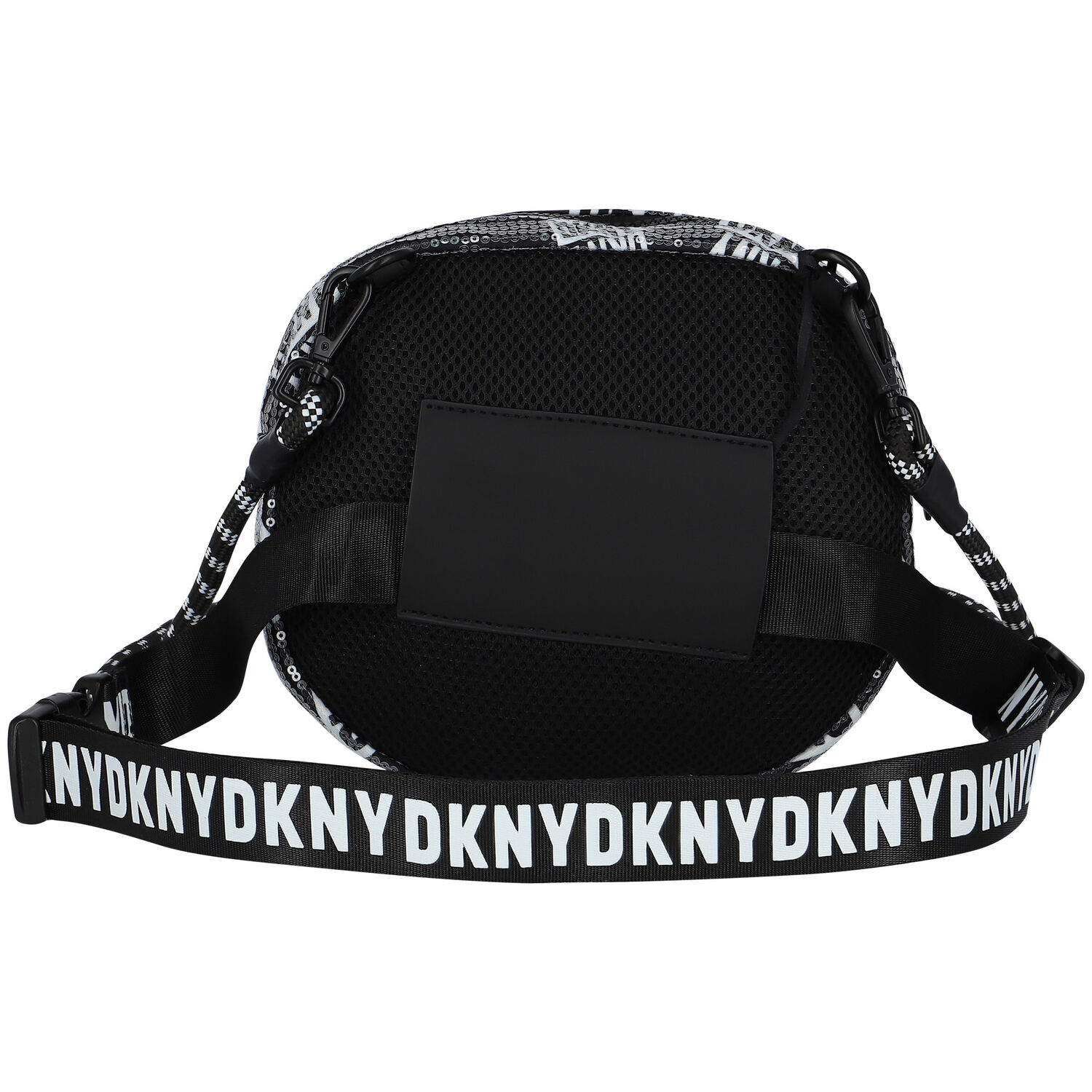 Girls Black Logo Sequin Bag, 1, hi-res