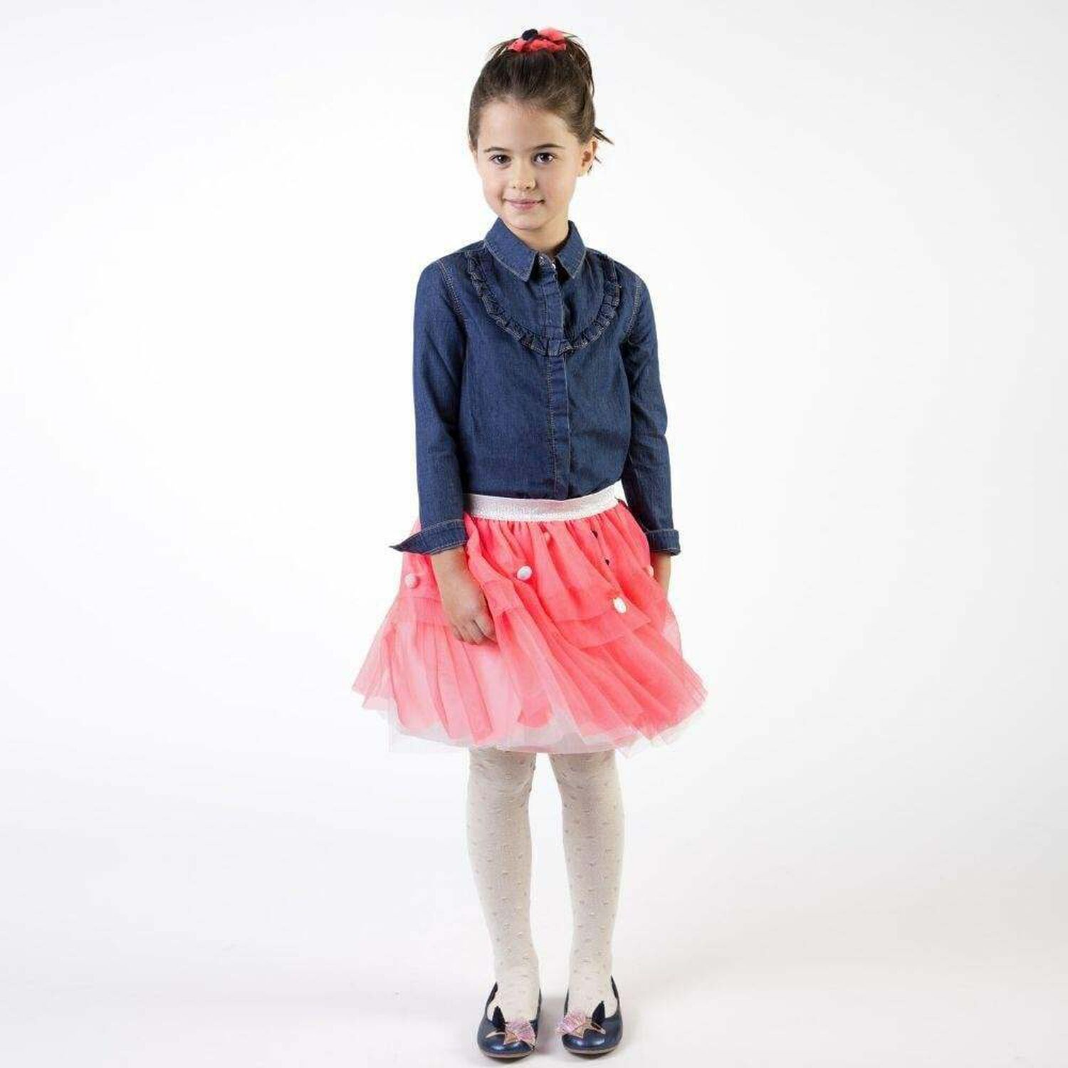 Girls Pink Tulle Skirt, 1, hi-res image number null