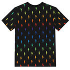 Boys Black Logo T-Shirt, 1, hi-res