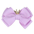 Girls Lilac Bow Hairclip, 10, hi-res