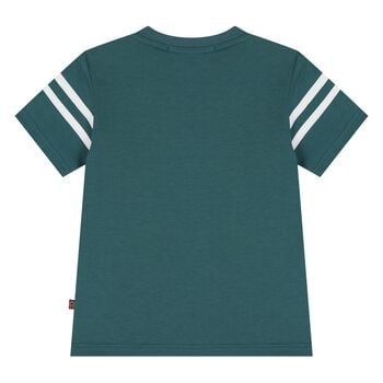Younger Boys Green Logo T-Shirt 