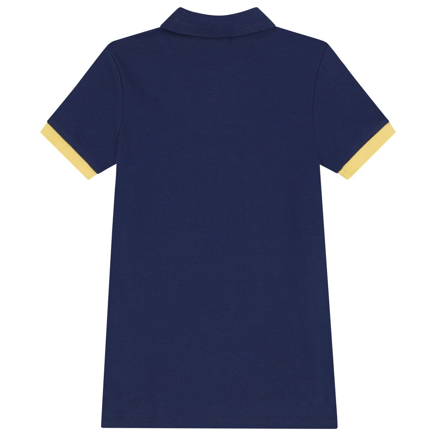 Boys Navy Blue Logo Polo Shirt, 1, hi-res