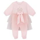 Girls Pink Tutu Babygrow, 1, hi-res