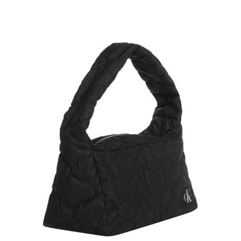 Girls Black Logo Quilted Shoulder Bag