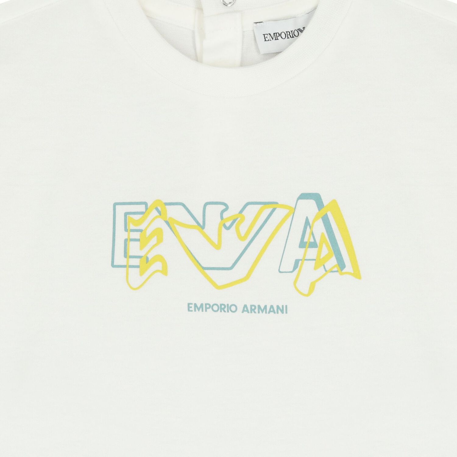 Younger Boys White & Blue T-Shirts ( 2 Pack ), 1, hi-res