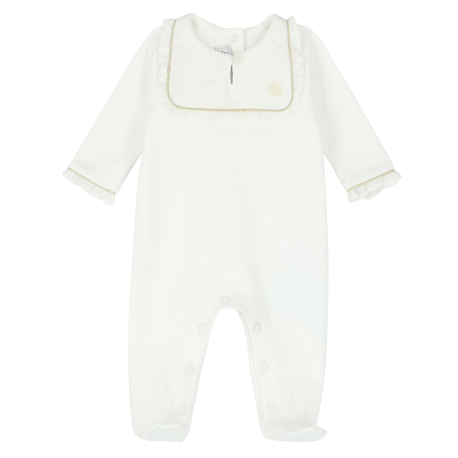 Baby Ivory  & Gold Babygrow, 1, hi-res image number null