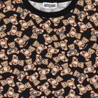 Girls Black Teddy Bear Logo T-Shirt, 2, hi-res