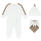 White & Beige Romper Gift Set, 2, hi-res