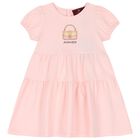 Younger Girls Pink Logo Dress, 2, hi-res