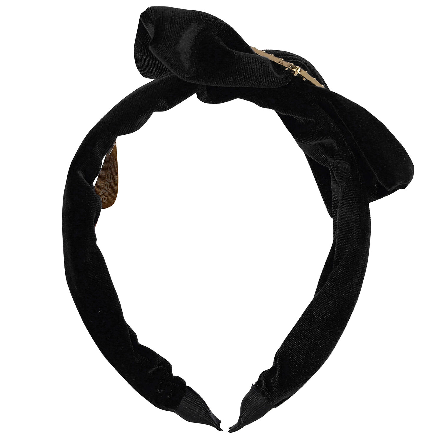 Girls Black Heart Headband, 1, hi-res