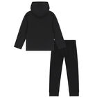 Boys Black Logo Tracksuit, 1, hi-res