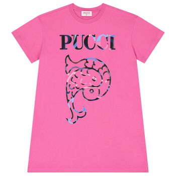 Girls Pink Logo Dress