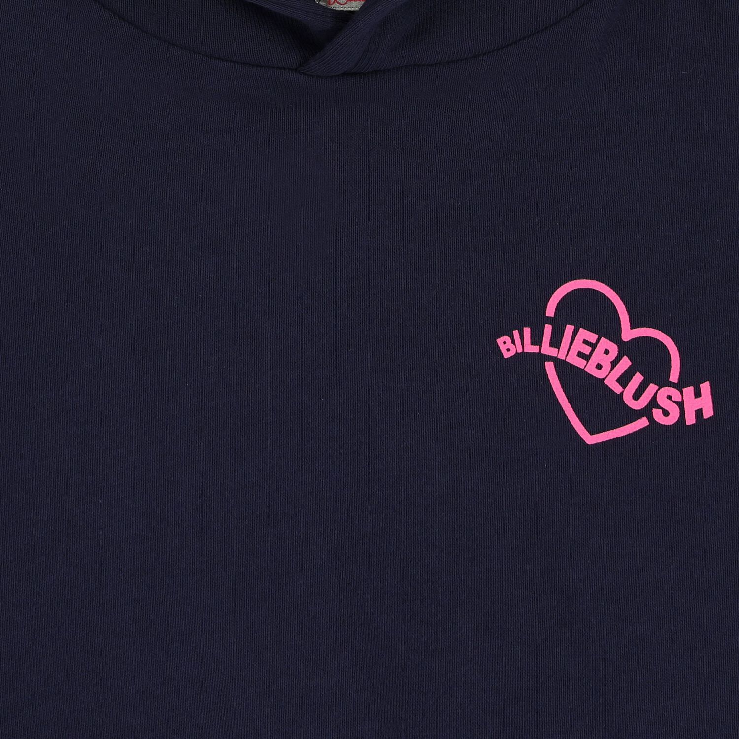 Girls Navy Blue Heart Hooded Top, 1, hi-res image number null