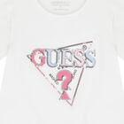 Girls White Logo T-Shirt, 1, hi-res