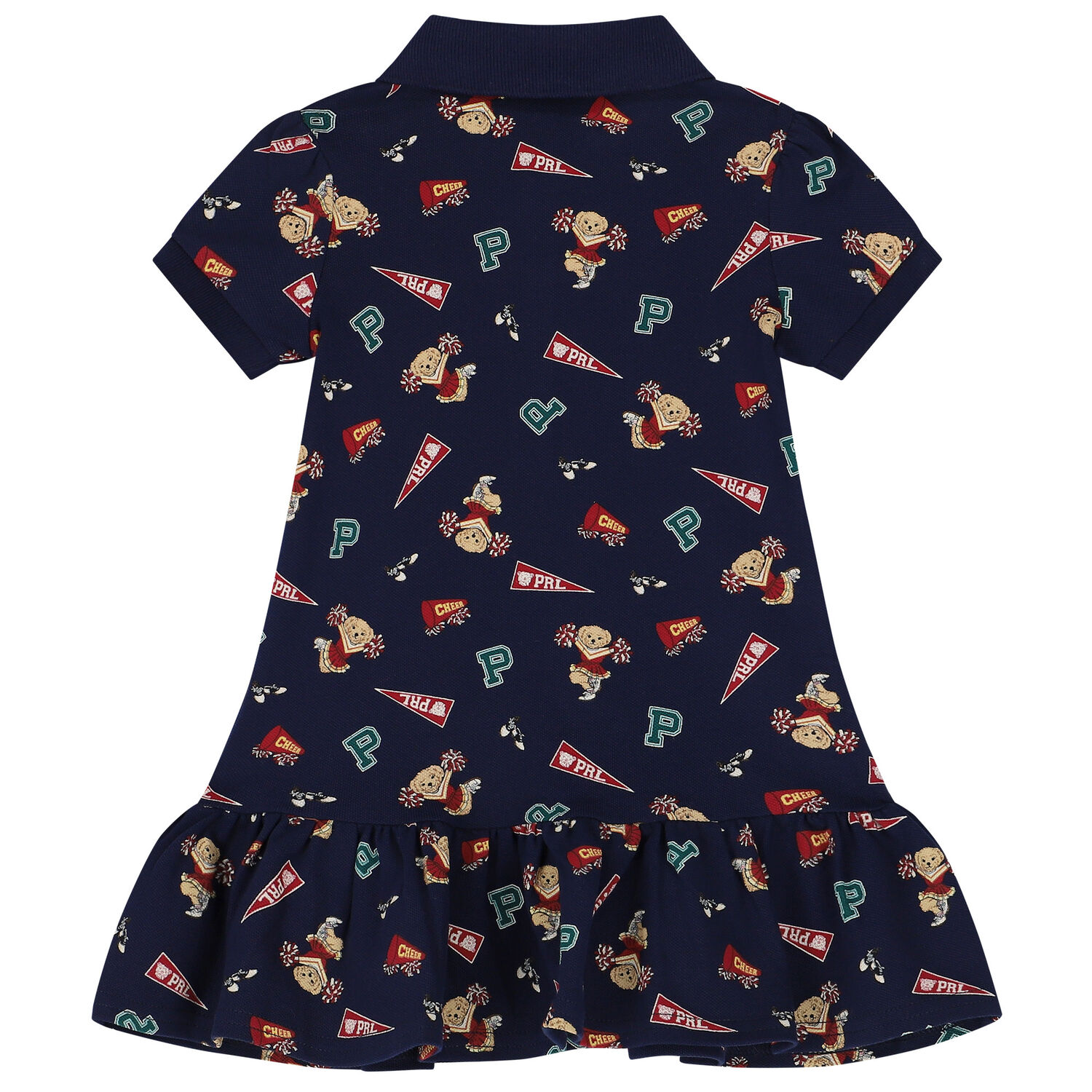 Baby Girls Navy Blue Polo Dress Set, 1, hi-res