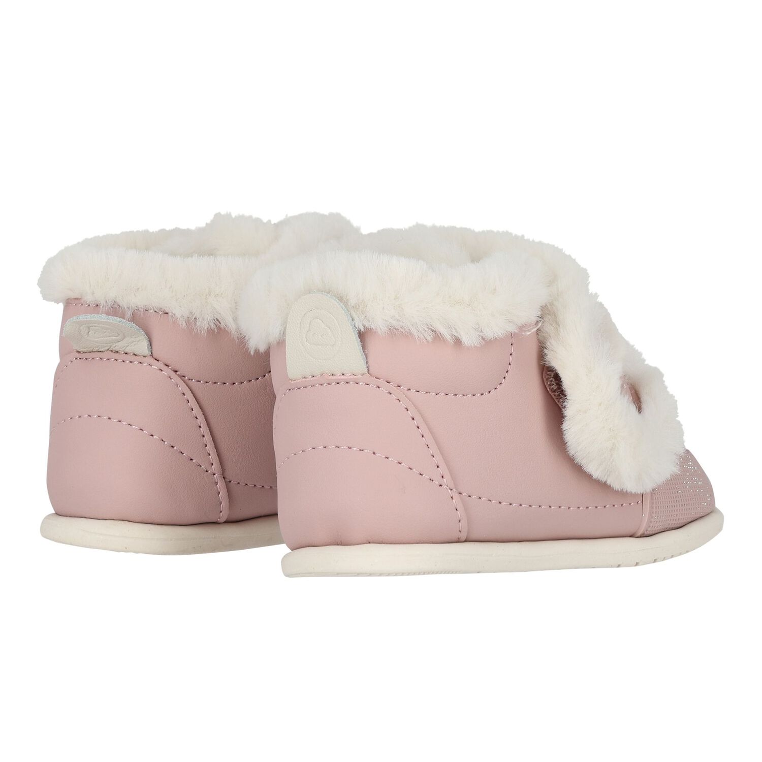 Baby Girls Pink Fur Faux Trainers, 1, hi-res image number null