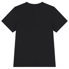 Boys Black Logo T-Shirt, 1, hi-res