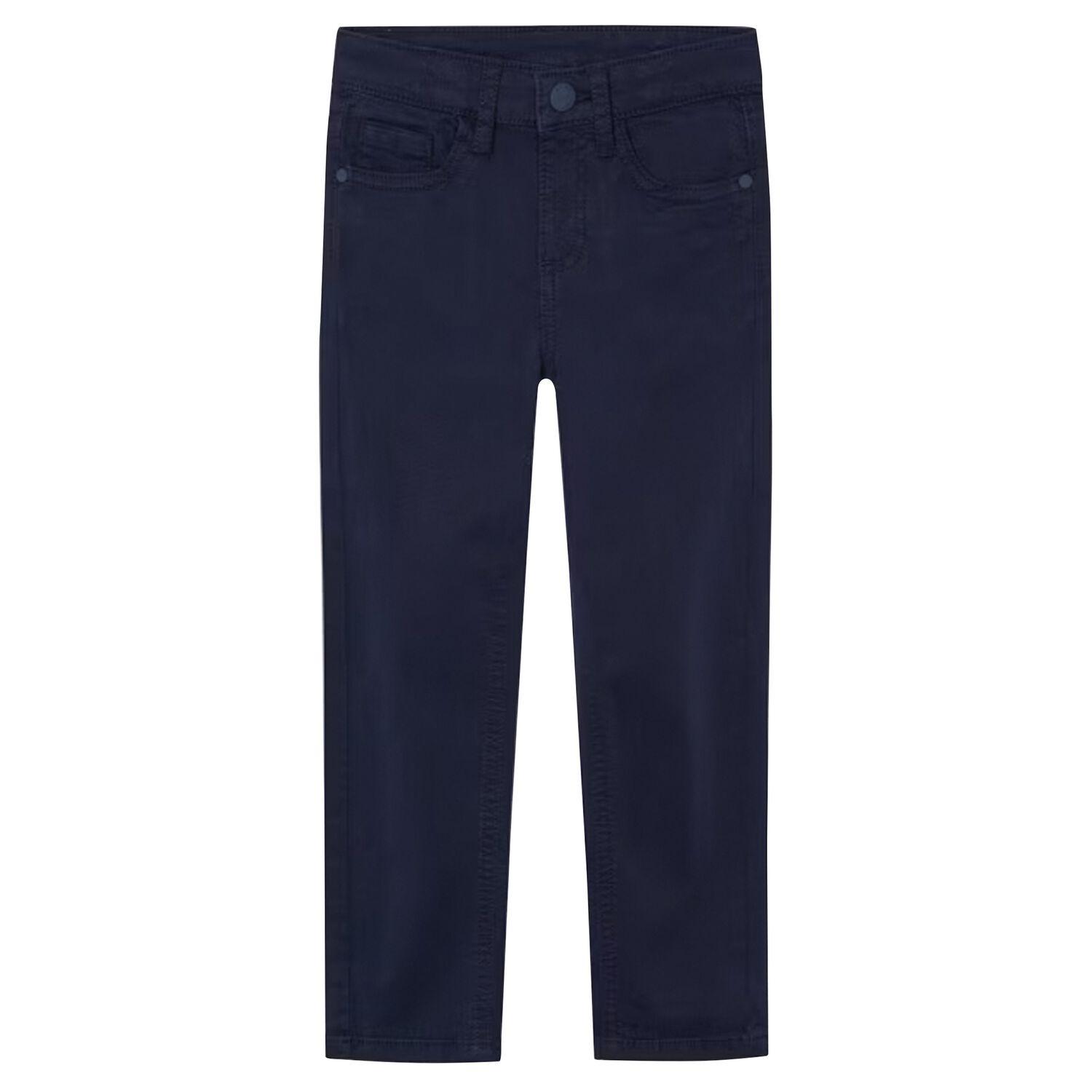 Boys Navy Blue Chino Trousers, 2, hi-res image number null
