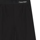 Girls Black Logo Trousers, 1, hi-res